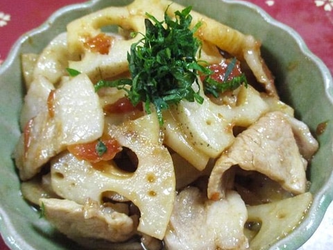 豚蓮根の梅焼き